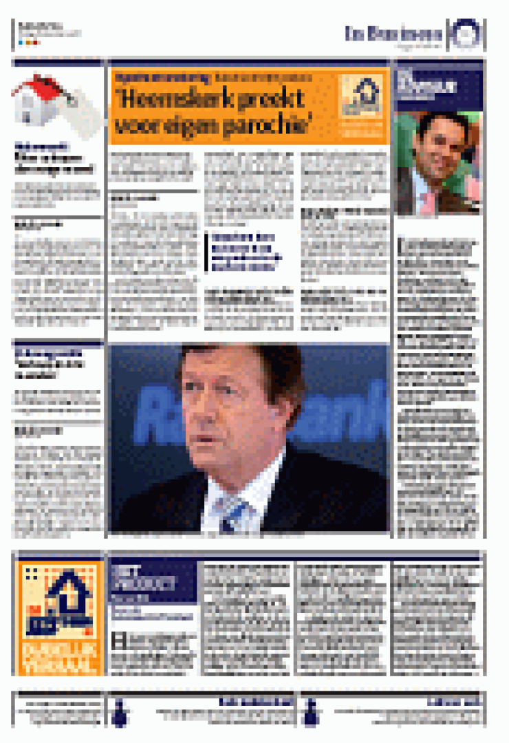 Ook adverteerder in kolommen De Pers